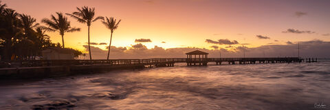 View of the pier at John & Mary Spottswood Waterfront Park in Key West in Florida.