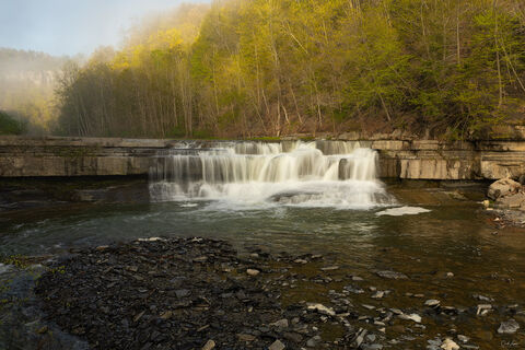 View of Falls at Taughannock Falls State Park in New York.