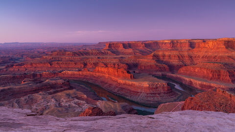 View of the Canyonlands and Colorado River at Dead Horse Point State Park in Utah.