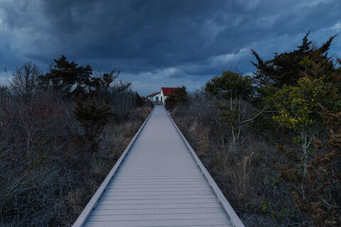 Boardwalk at Fire Island in New York.