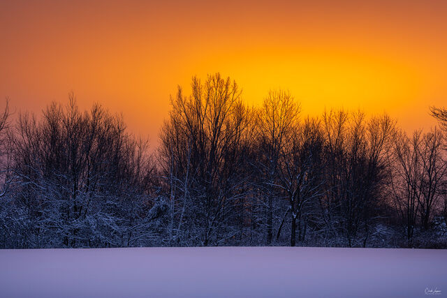 A Winter Sunset print