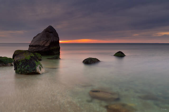 Rocks And The Sea print