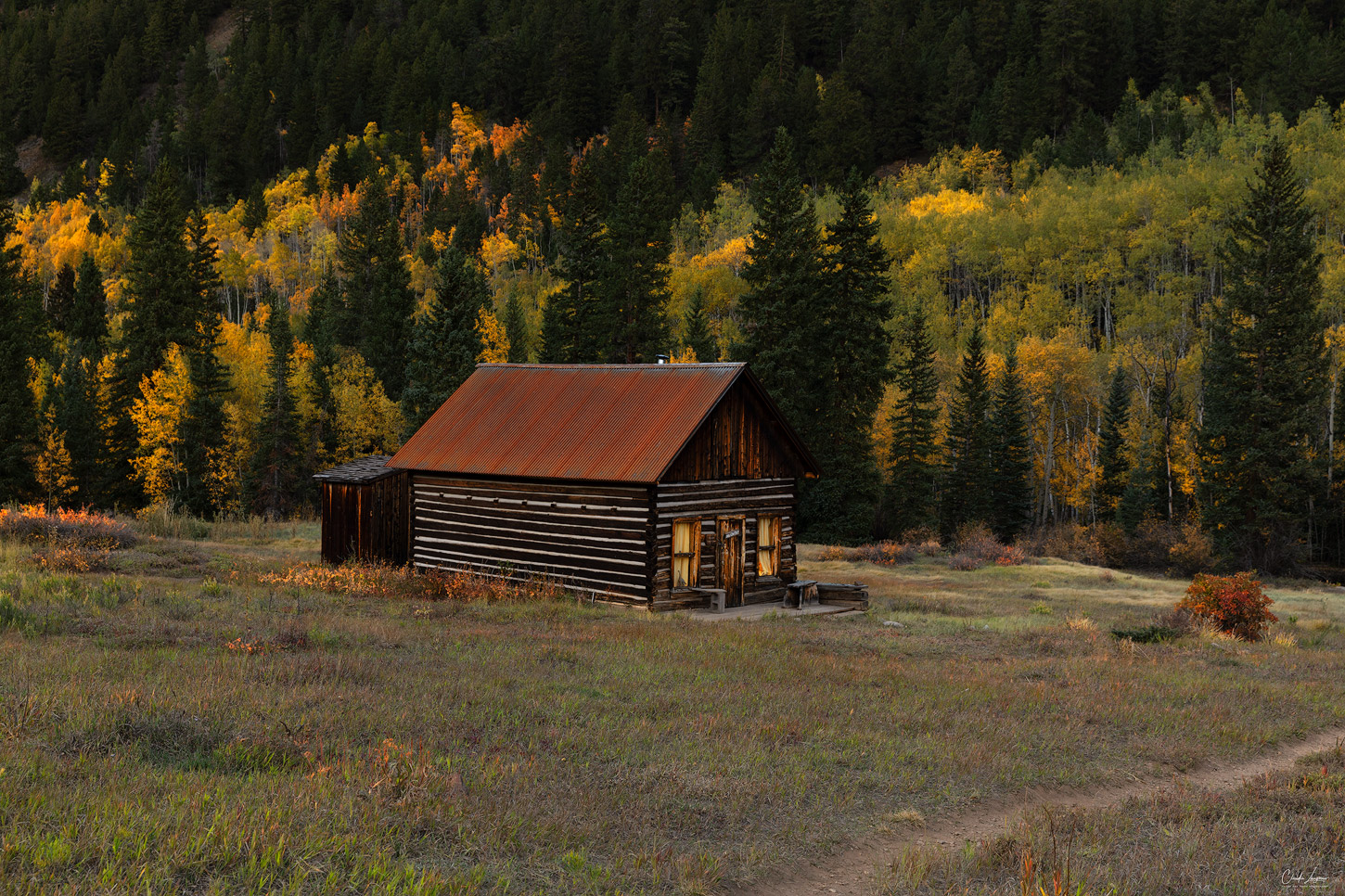 View of abandoned building in the town of Ashcroft in Colorado.