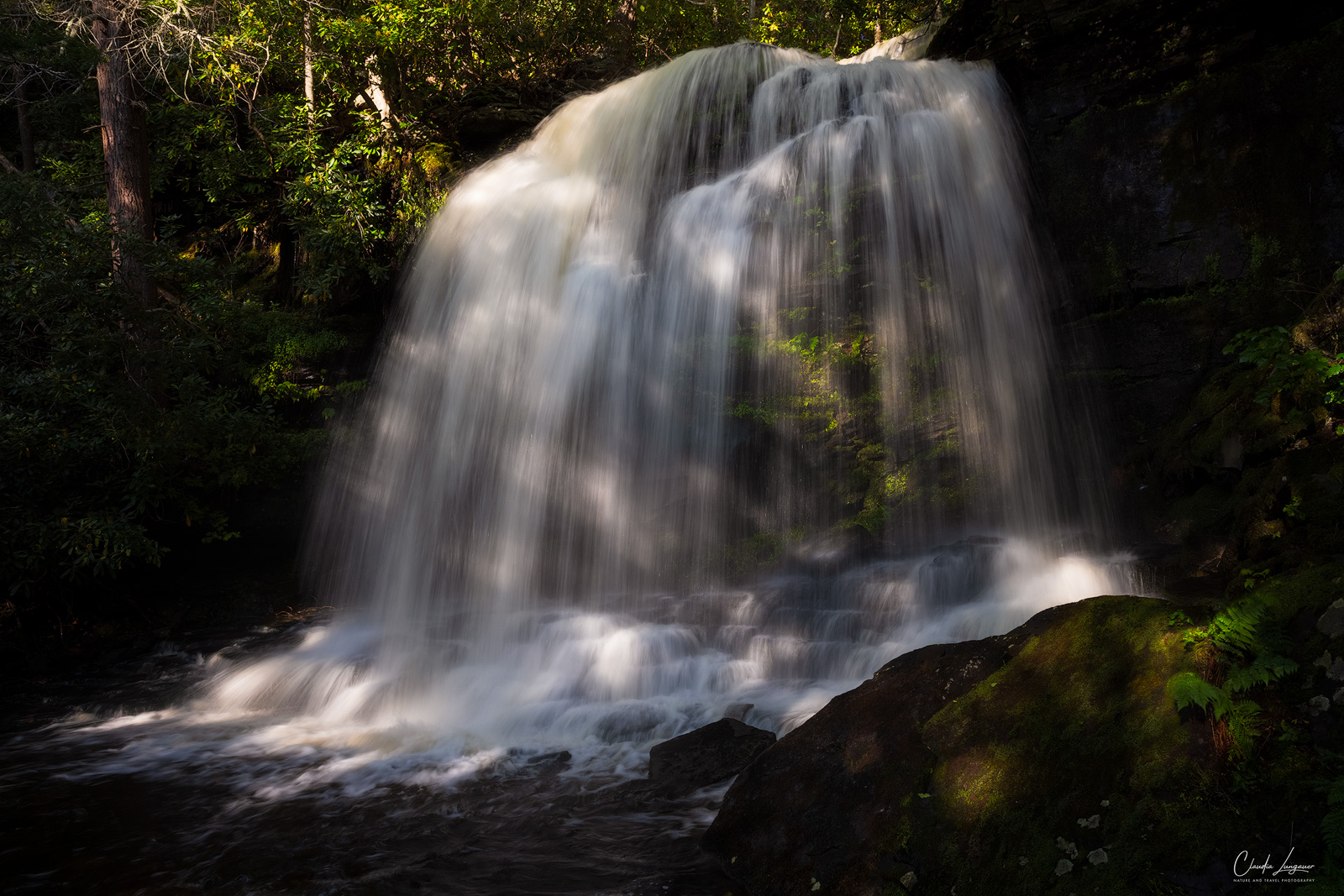 View of Mullet Brook Falls in the Neversink Area of New York.
