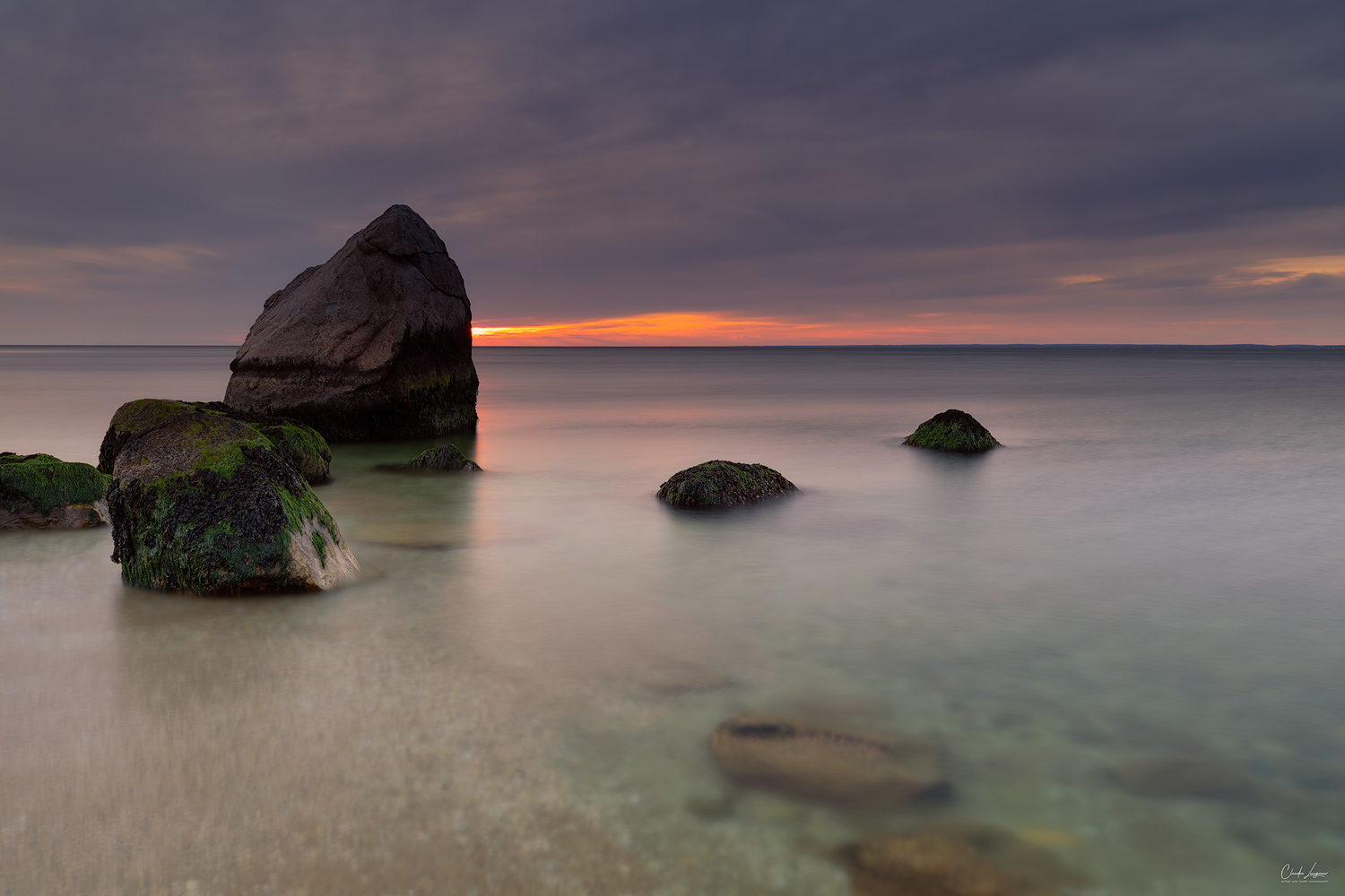 Sunset at Orient on Long Island's Peninsula in New York.