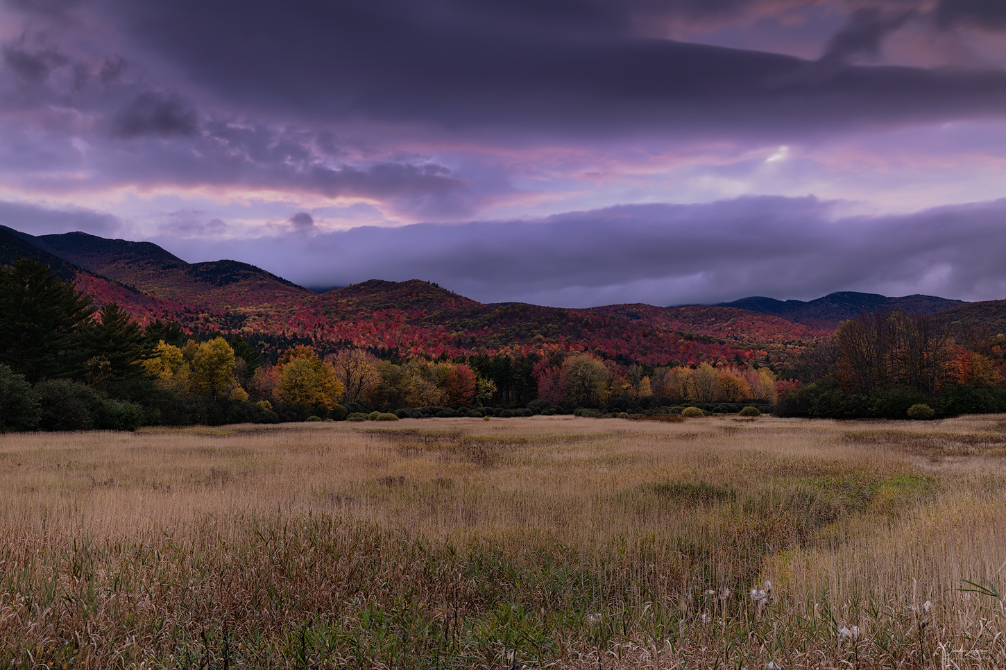 Dramatic clouds forming over Mount Marcy in Keene Valley in New York.