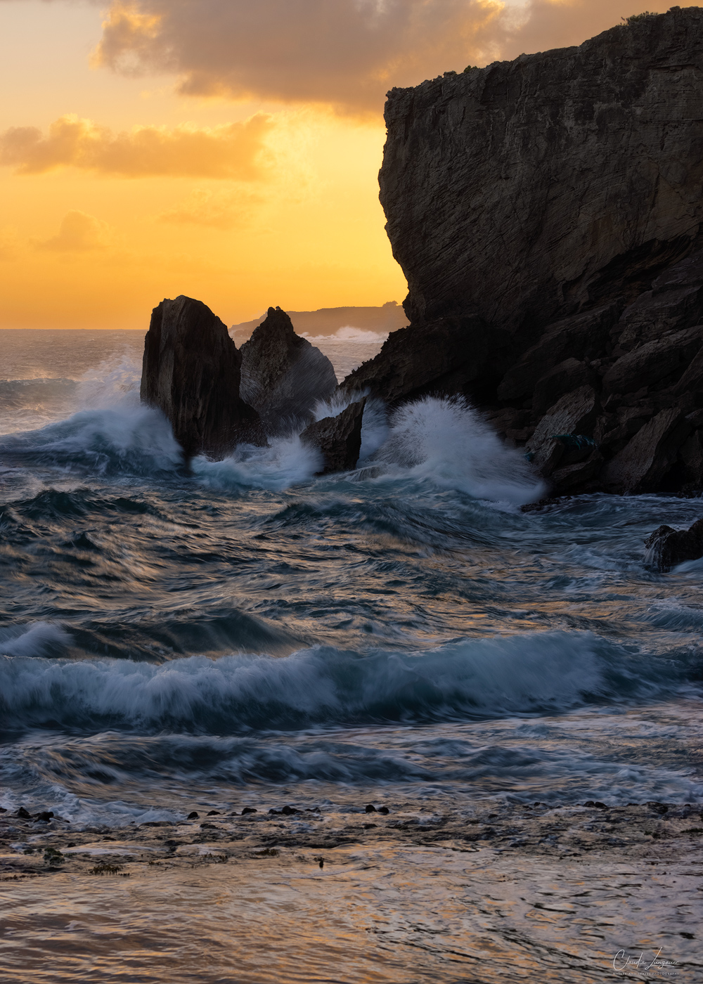 A small beach along the Mahaulepu Heritage Trail near Shipwreck Beach on Kauai island in Hawaii..