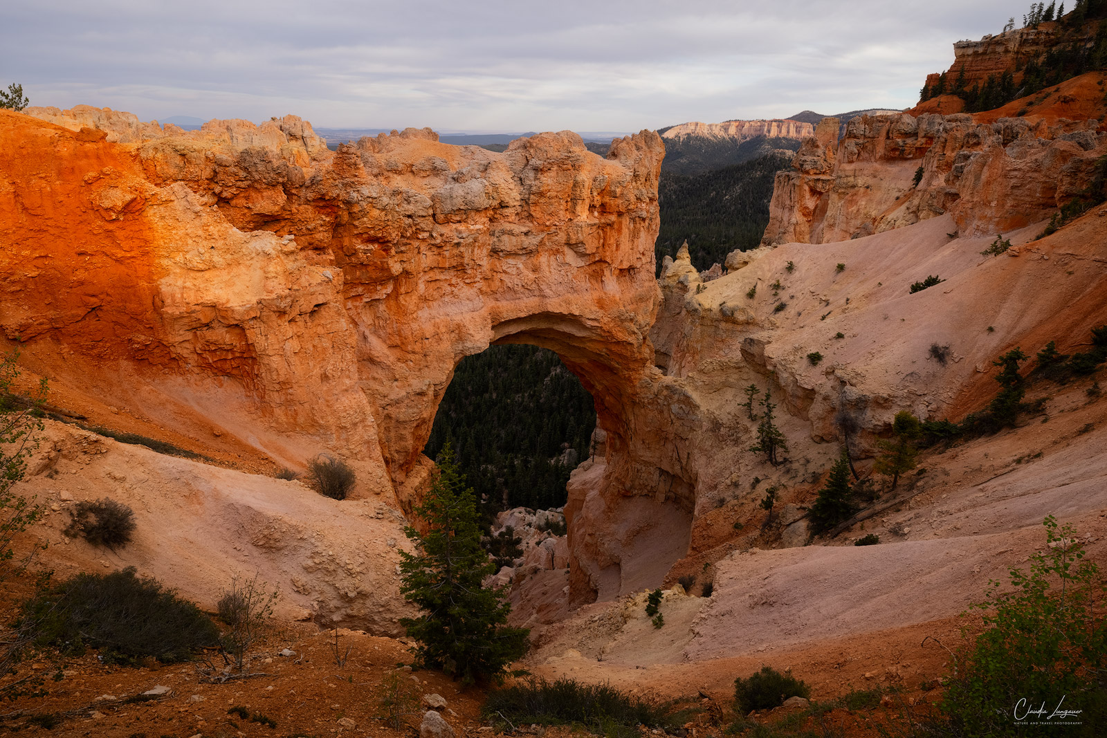 View of arch at Bryce Canyon National Park in Utah.
