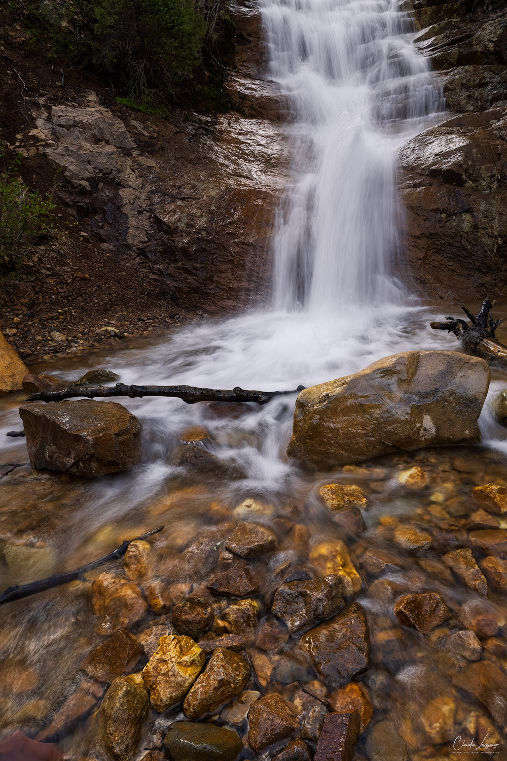 Waterfall near the Million Dollar Highway in Colorado.
